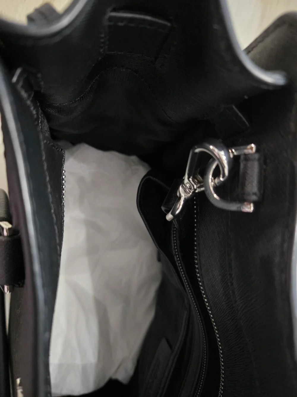 Michael Kors Black Saffiano Tote with Gold Logo